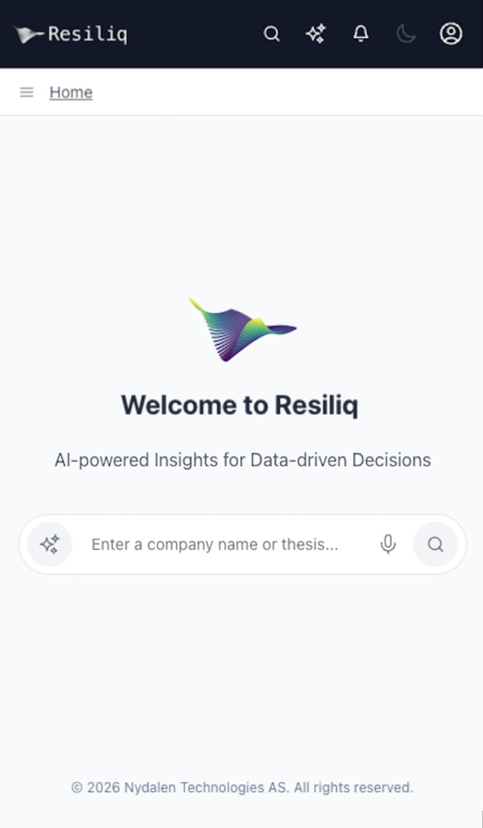 Resiliq UI Mobile